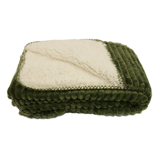 Fleece Plaid  - Vacht Rib - Olijf groen