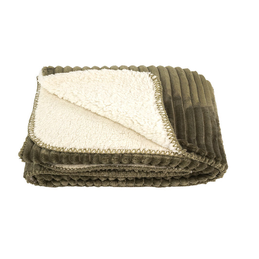 Fleece Plaid  - Vacht Rib - Taupe