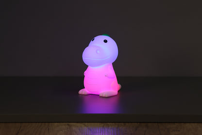 Poldi Dinosaur Night Light – Hvid | Dæmpbar og farveskiftende