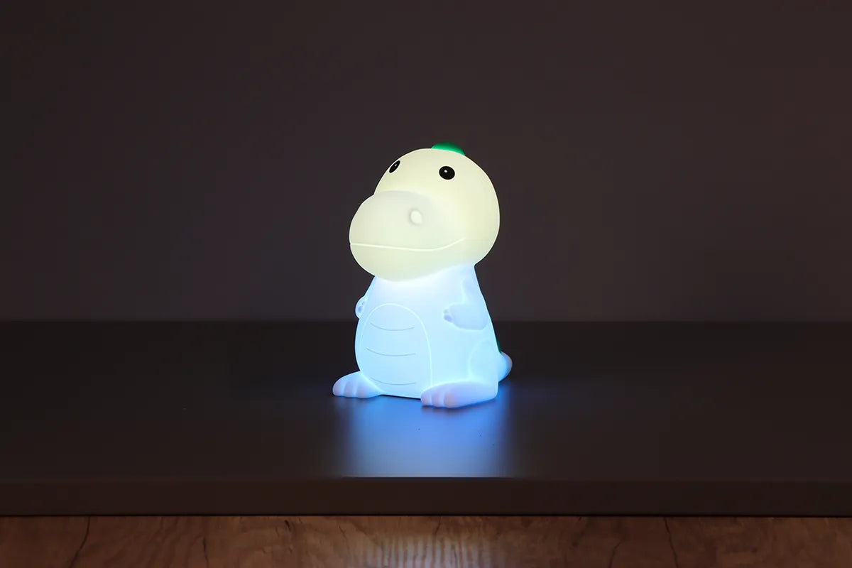 Poldi Dinosaur Night Light – Hvid | Dæmpbar og farveskiftende