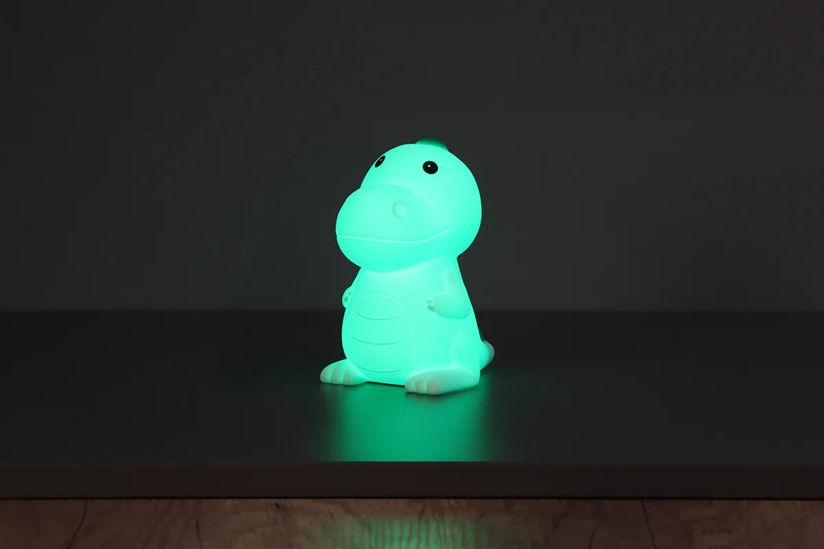 Poldi Dinosaur Night Light – Hvid | Dæmpbar og farveskiftende